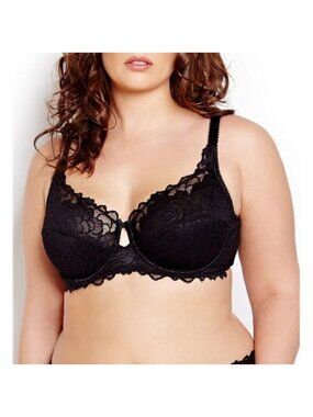 Deesse Femme Couture Black Lace Underwire Unpadded Bra 42H Lingerie Lot Of 2